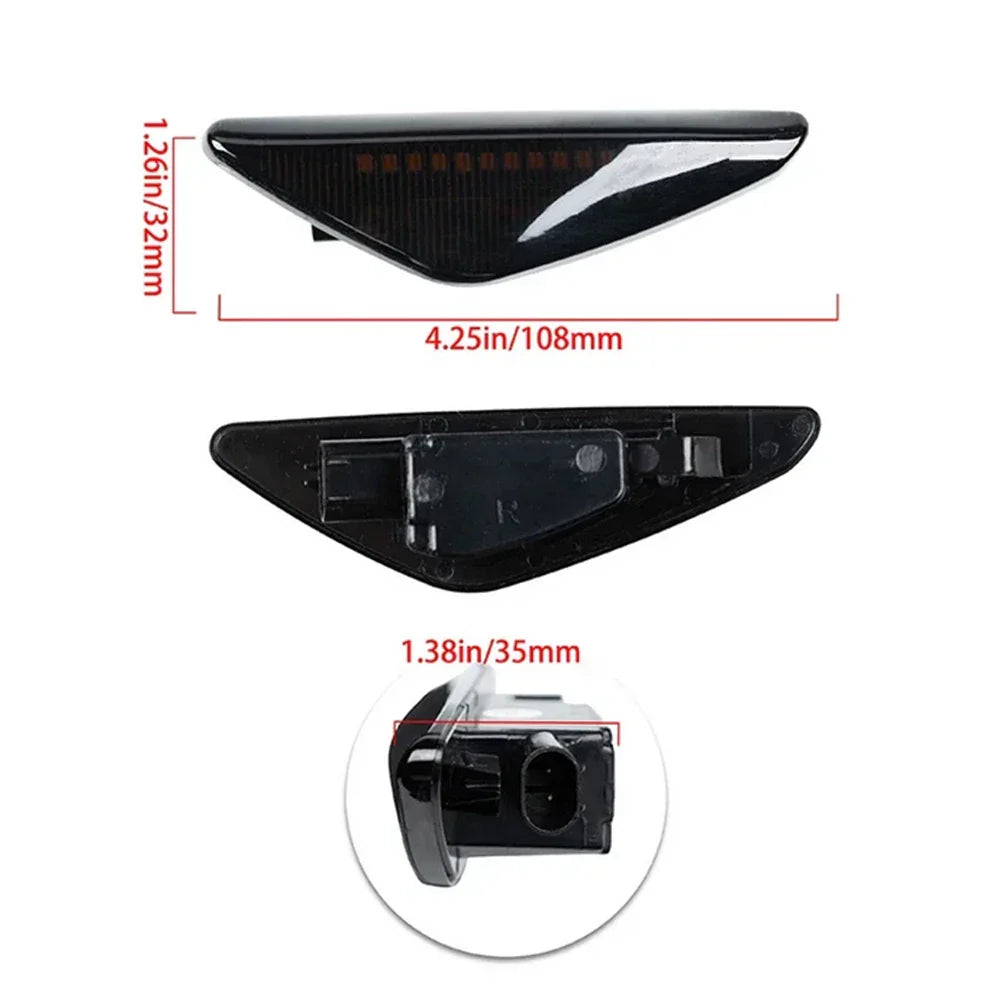 Smoked LED Fender Side Marker Lights for BMW X3 X5 X6 (2004-2010)
