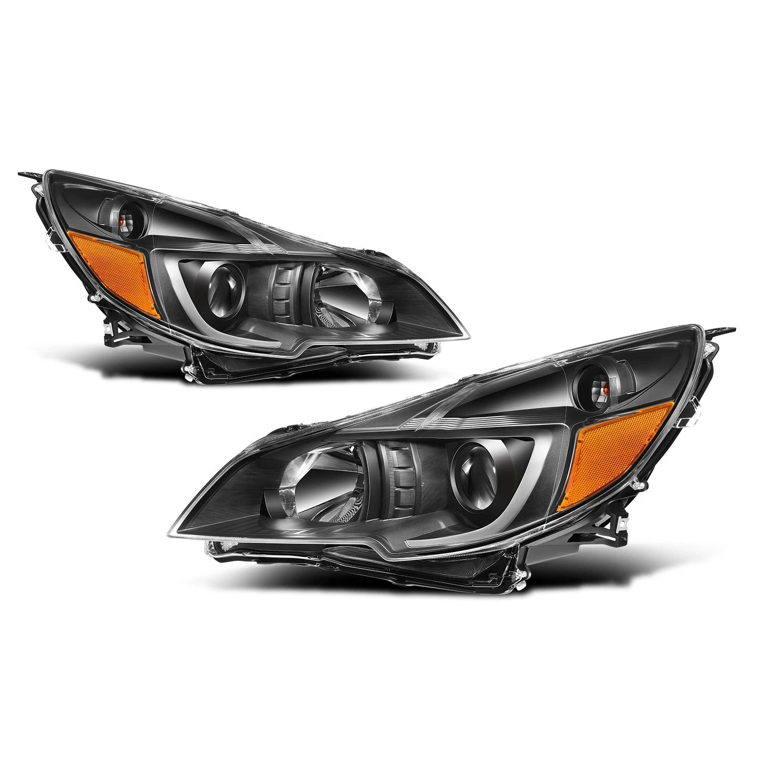 Set of 2 Carbon Fiber Housing Headlights for Chevy Avalanche Silverado (2003–2007)