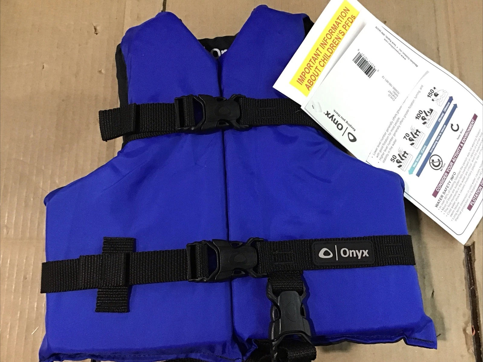 Onyx 103000-100-001-12 Life Jacket for Infant/Child