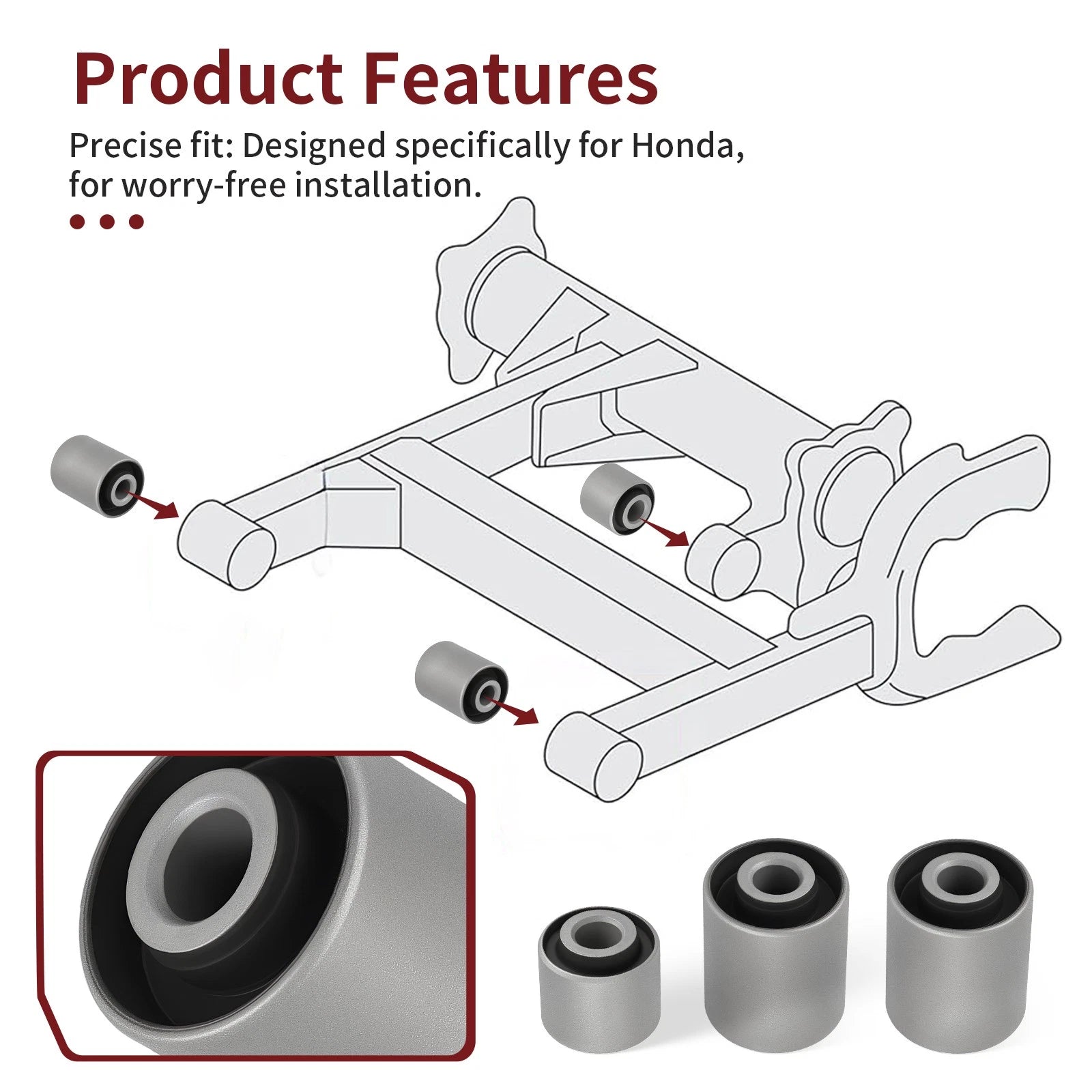 Swing Arm Bushing Kit for Honda Rancher 420, Foreman 500, 520 (2000–2023)