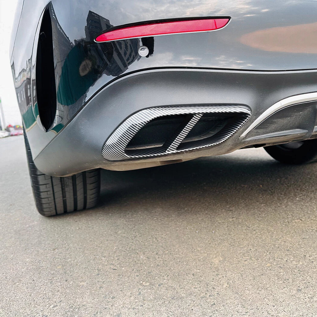 Carbon Look Rear Exhaust Muffler Pipe Tip for Benz E-Class W214 (2024–2024)