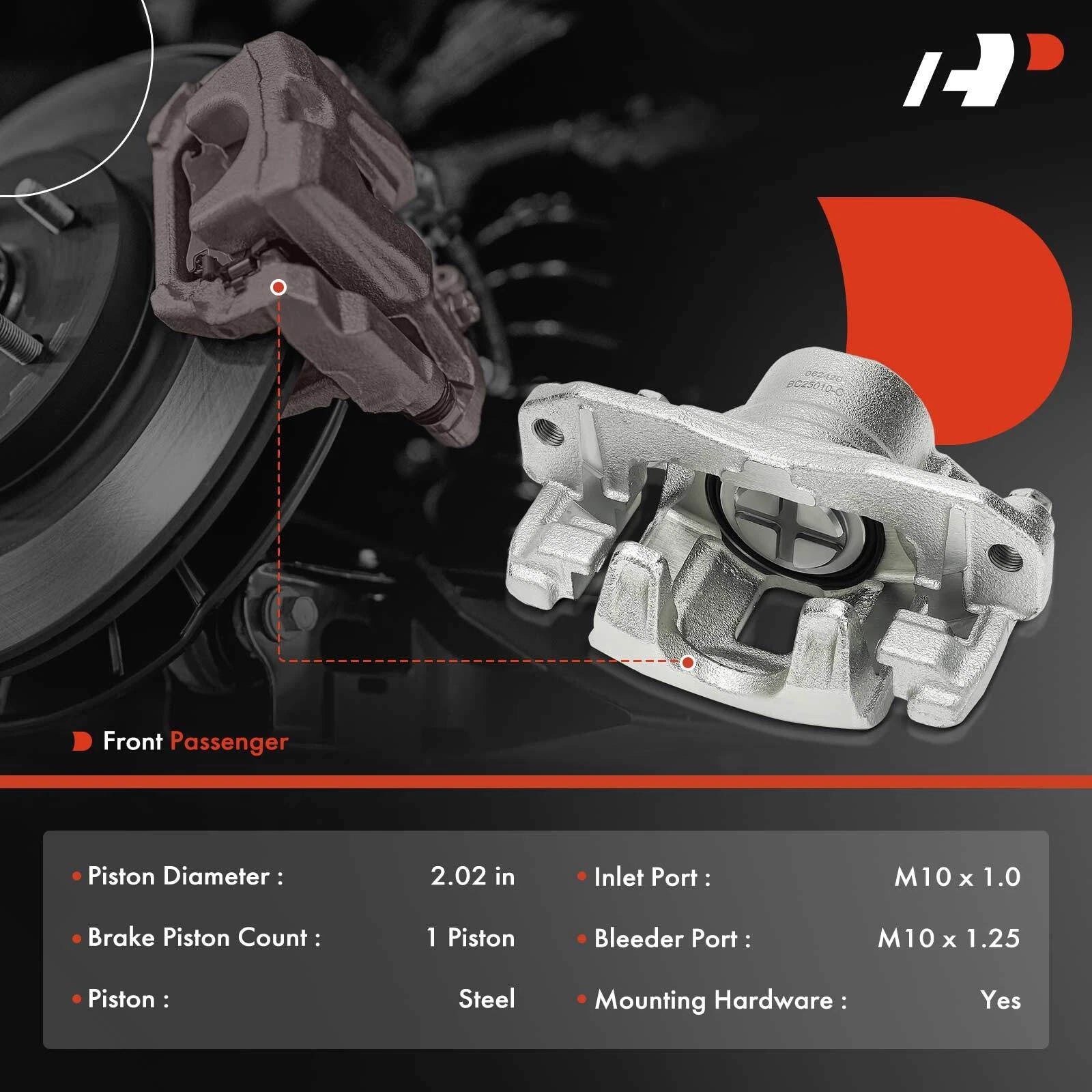 Front Right Brake Caliper with Bracket for Honda Big Red 700 (2009-2013)