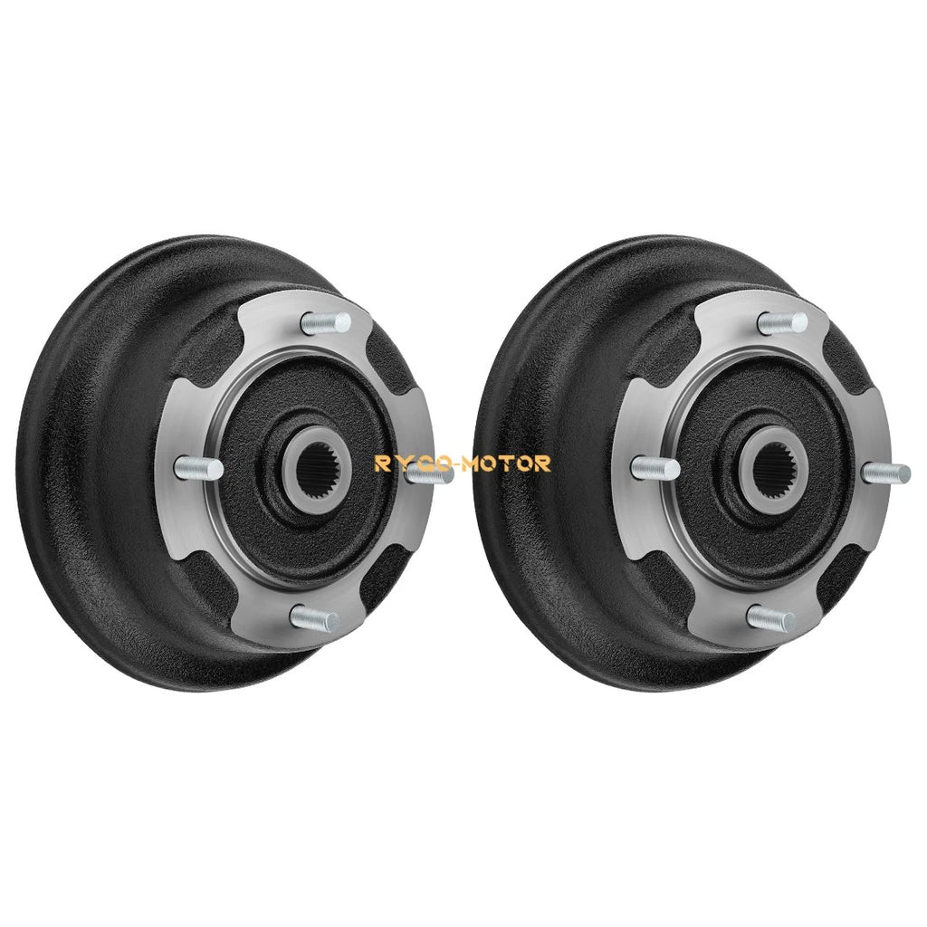 2 Rear Brake Drums W/Bolts for Kawasaki KAF400 Mule 600 610 (2005–2016)