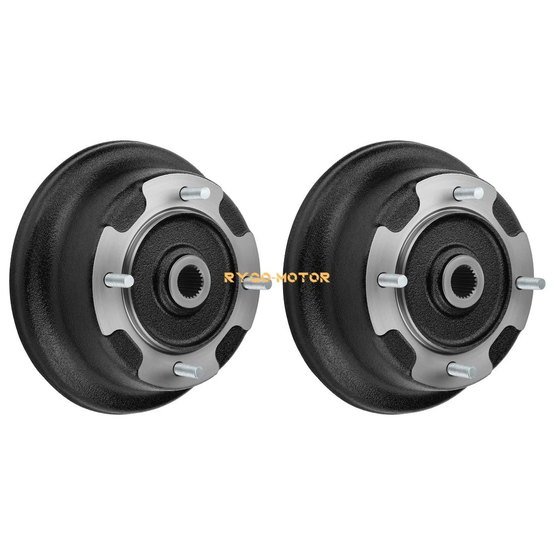 2 Rear Brake Drums W/Bolts for Kawasaki KAF400 Mule 600 610 (2005–2016)