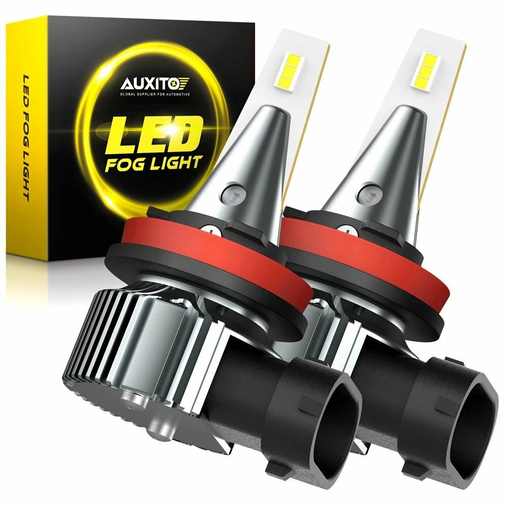 LED Headlight Fog Light Kit for H11 H8 H16 Vehicles (6500K White)