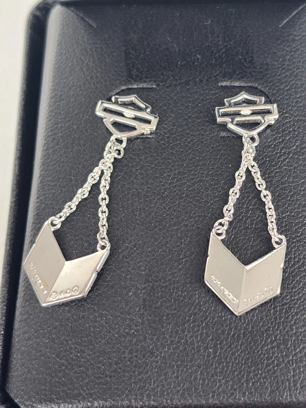 Bar & Shield Dangle Earrings for Harley Davidson (Women's)