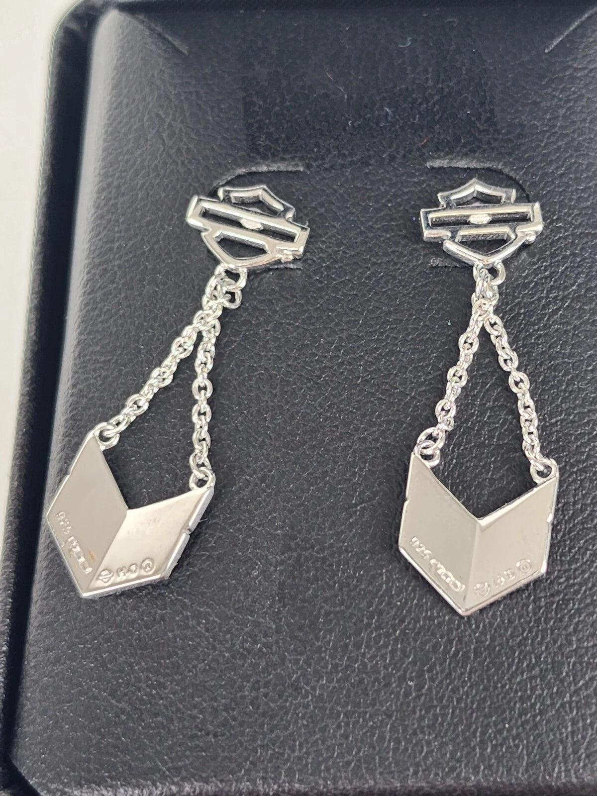 Bar & Shield Dangle Earrings for Harley Davidson (Women's)