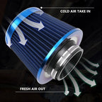 3" Reusable Air Filter for High Flow Cold Air Intake