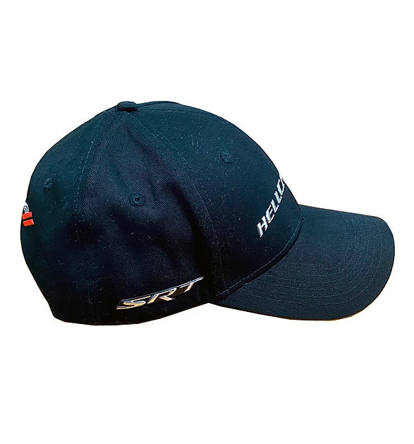 Licensed Hellcat Cap Hat Black New Chrome Liquid Metal Logo for Dodge (2015–2023)