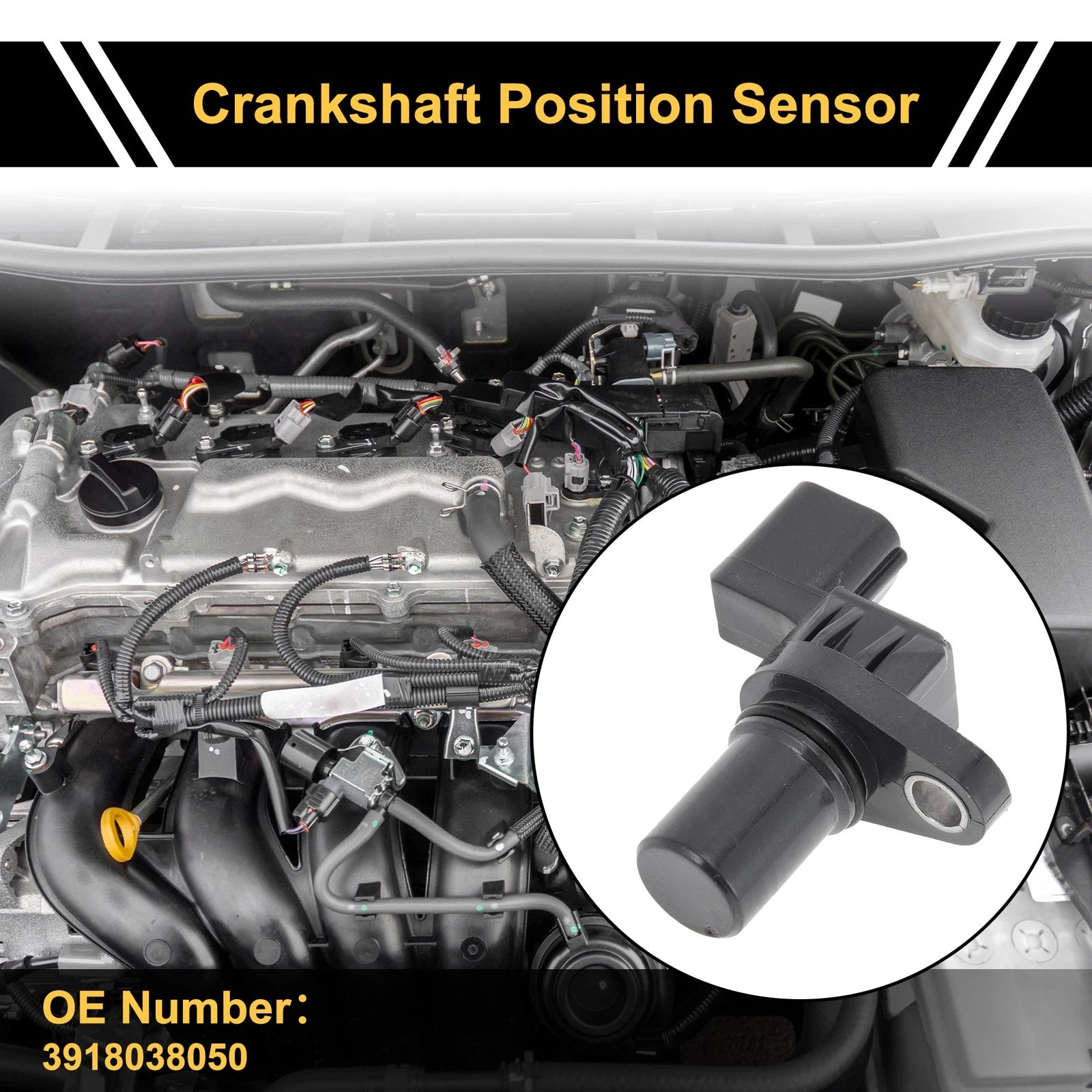 Crankshaft Position Sensor for Hyundai Accent Veloster Elantra (2011–2018)