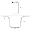 1.25" Rise 14" Ape Hanger Handlebar for Harley Sportster XL883 XL1200 Dyna