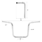 1.25" Rise 14" Ape Hanger Handlebar for Harley Sportster XL883 XL1200 Dyna