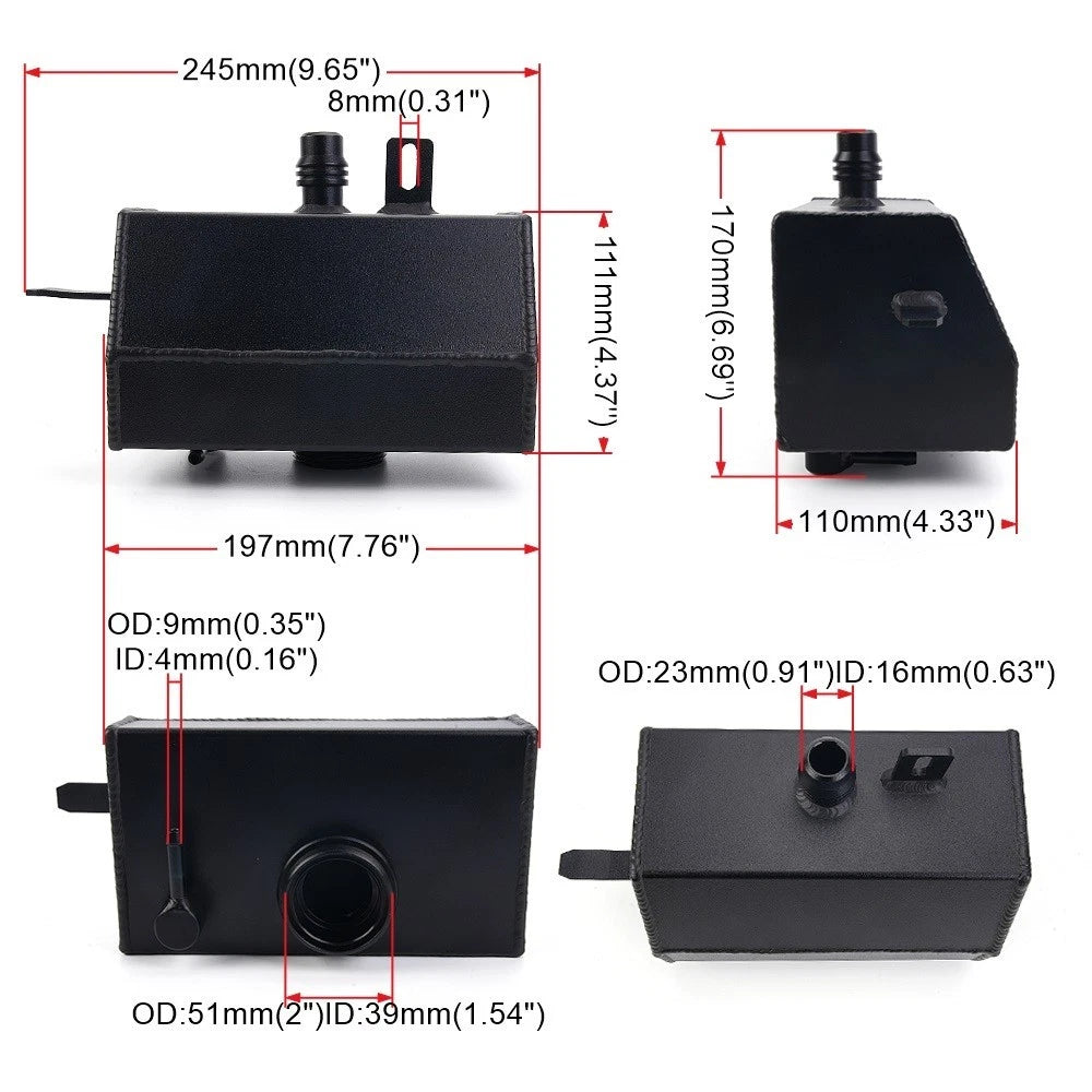 Engine Coolant Reservoir 68364312AC for Jeep Wrangler JL JLU (2018–2024)