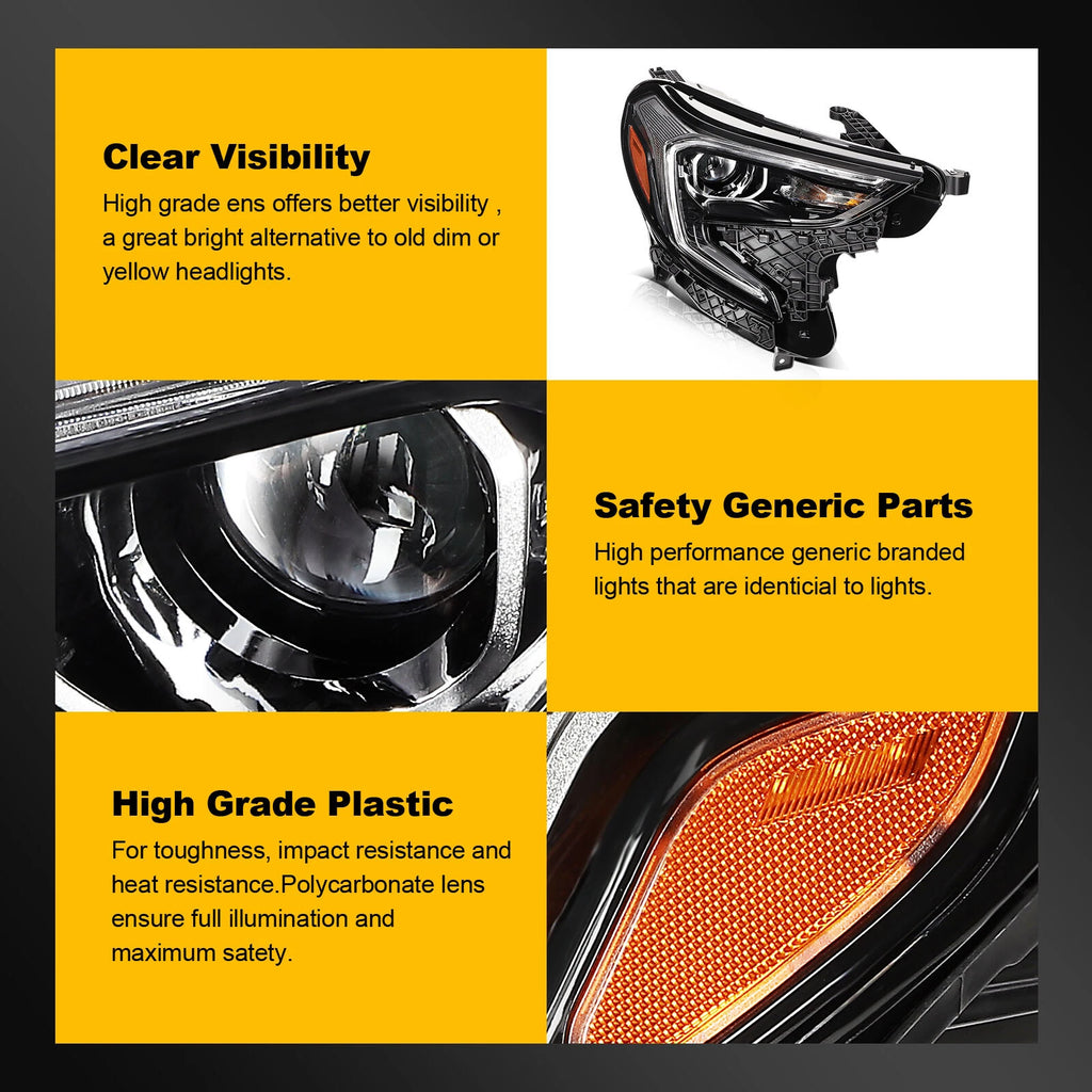 Right Side LED DRL HID/Xenon Headlight for GMC Terrain (2018–2021)