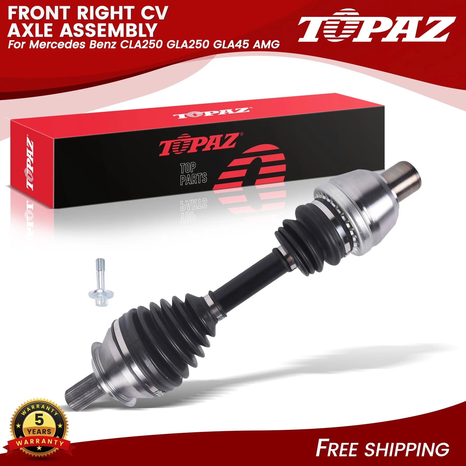 Front Right CV Axle Assembly for Mercedes Benz CLA250 GLA250 GLA45 AMG (2014–2019)