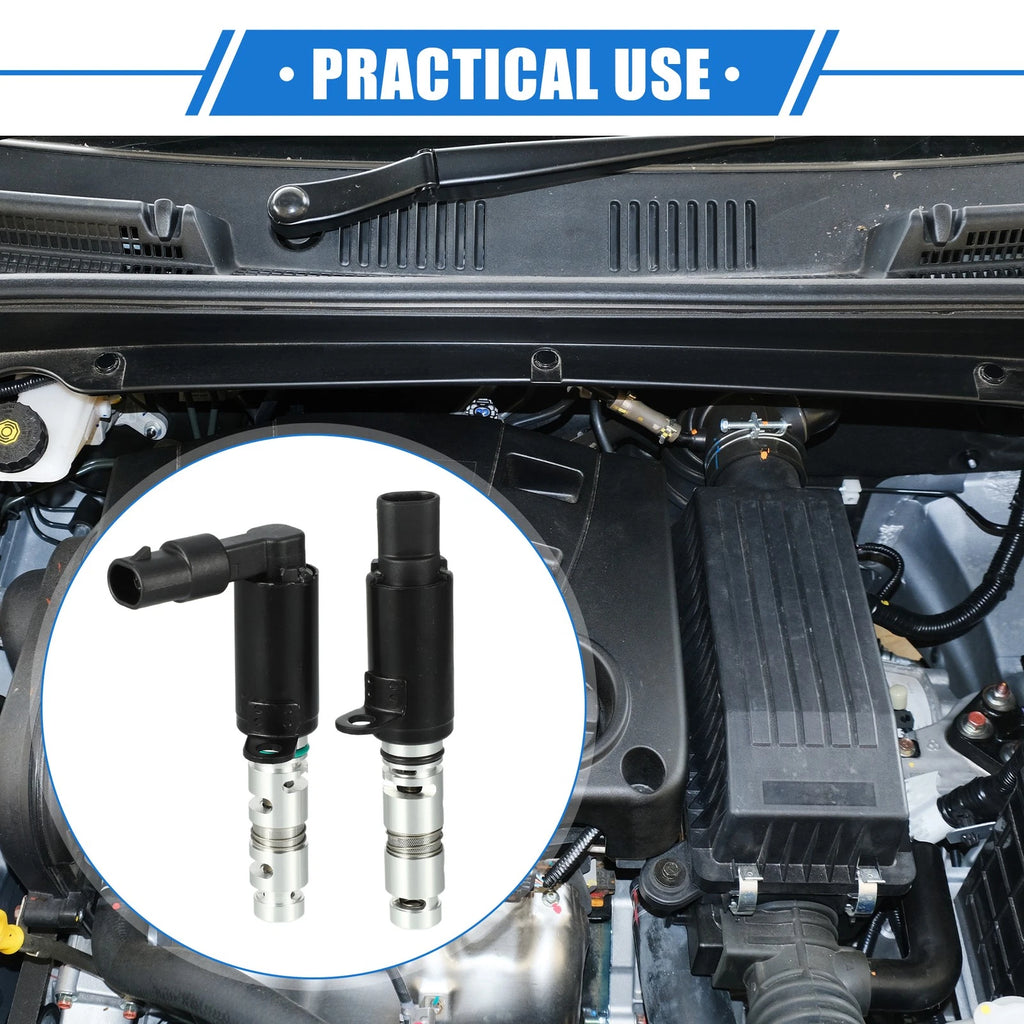 2 Pcs Variable Valve Timing Solenoid for Kia Soul 2.0L L4 (2014–2019) No. 24355-2E000