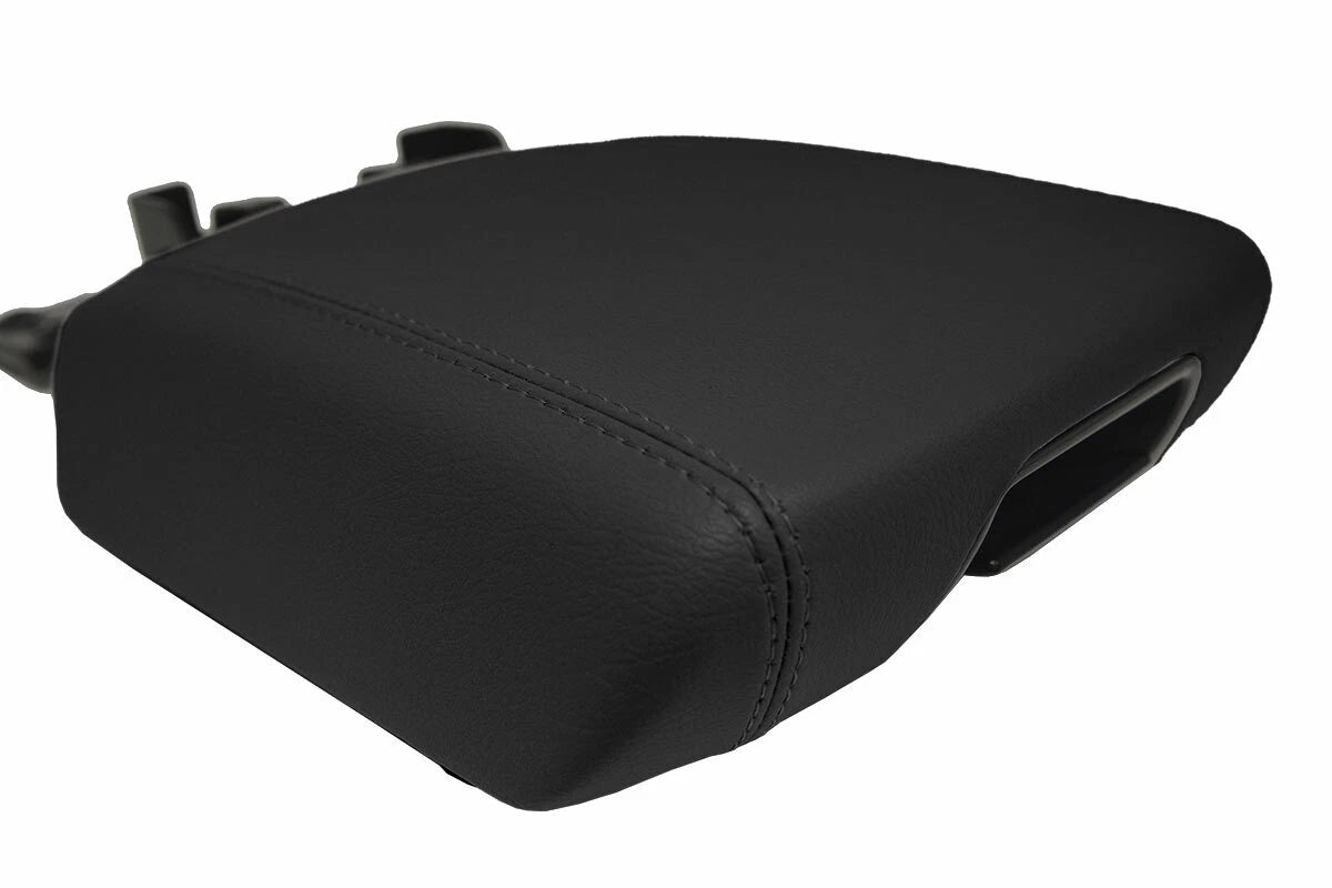 Leather Center Console Lid Armrest Cover for Kia Sedona (2015–2020) Black
