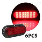 6x 6" LED Red Lights for Four Hole Screw Mounting