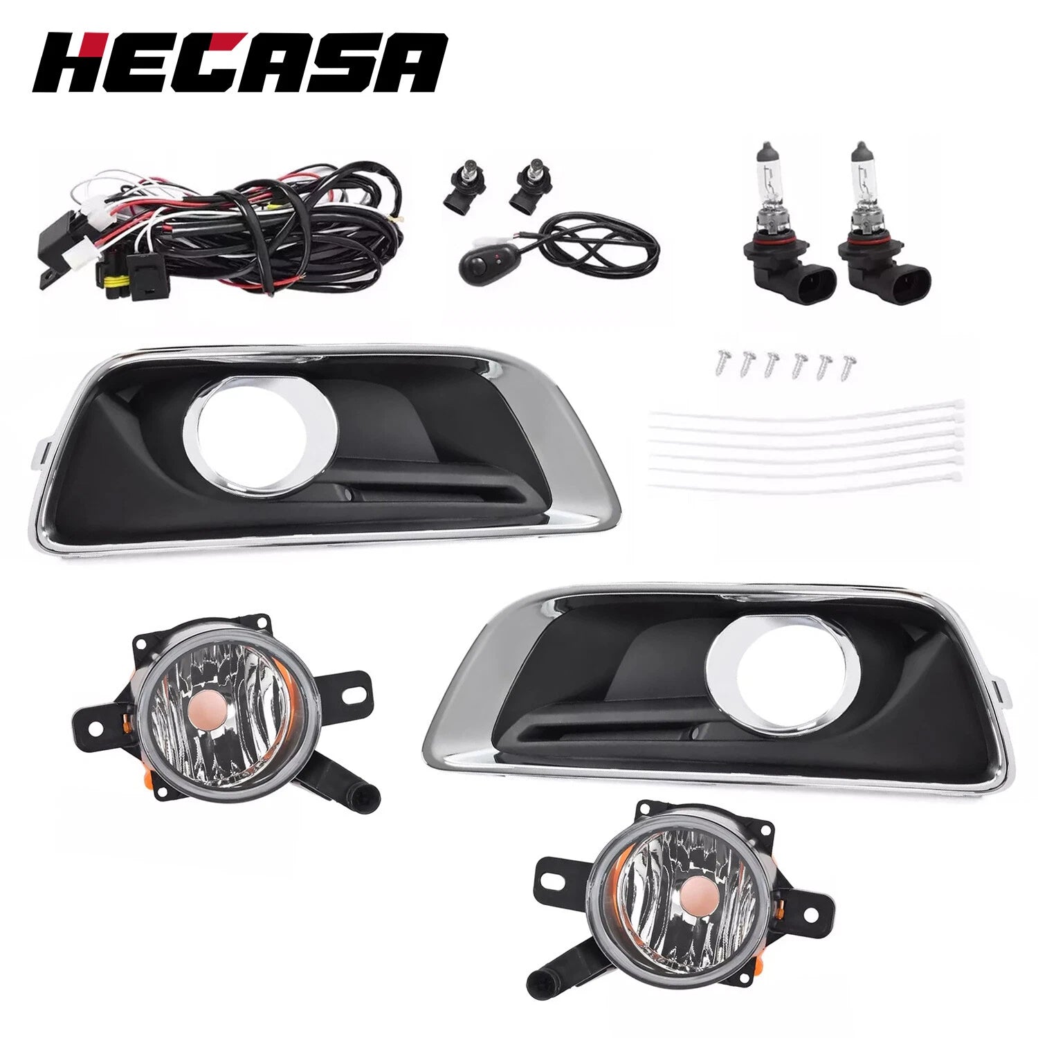 Fog Lights for Chevrolet Malibu (2013–2016) w/Switch & Bulbs