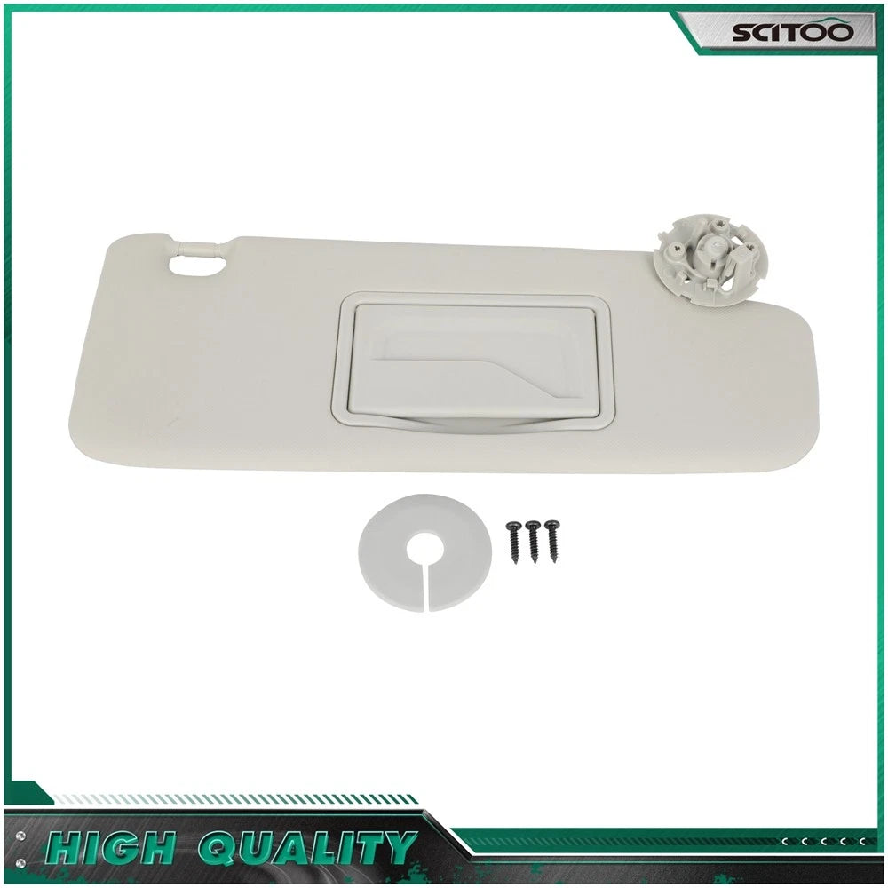 Right Side Sun Visor for Chevrolet Cruze (2016–2017) Gray, 3 Screw Holes