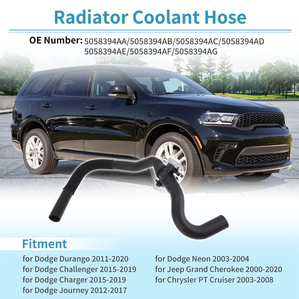 Upper Engine Radiator Hose for Dodge Durango (2011–2020) No. 5058394AA/5058394AB