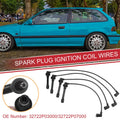 Set of 4 Spark Plug Wire Ignition Coil Cables No.32722P03000 for Honda Civic (1991–1995)