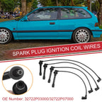 Set of 4 Spark Plug Wire Ignition Coil Cables No.32722P03000 for Honda Civic (1991–1995)