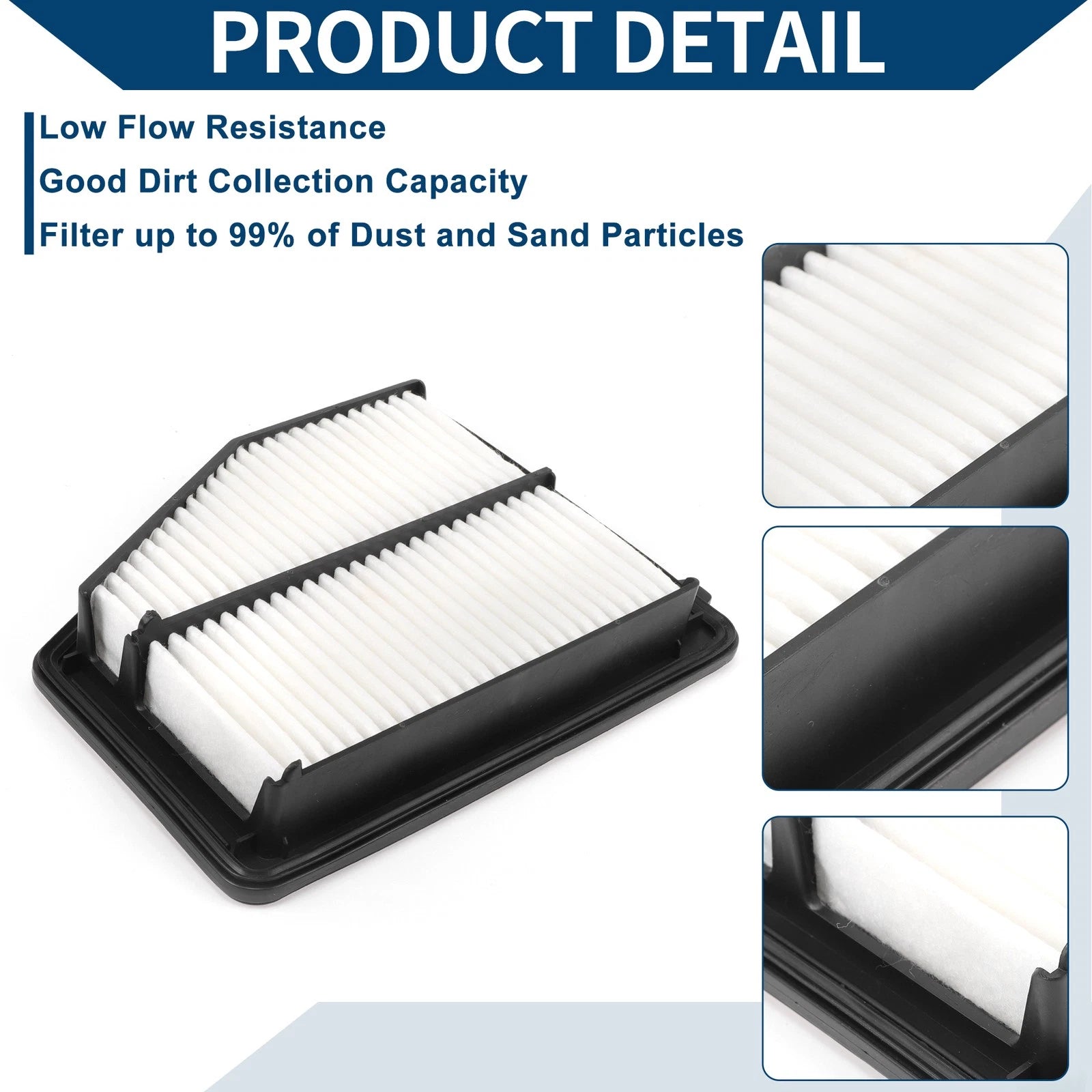 Set of 2 Engine Air Filters No.17220R1AA01 for Honda Civic 1.8L (2012–2015)