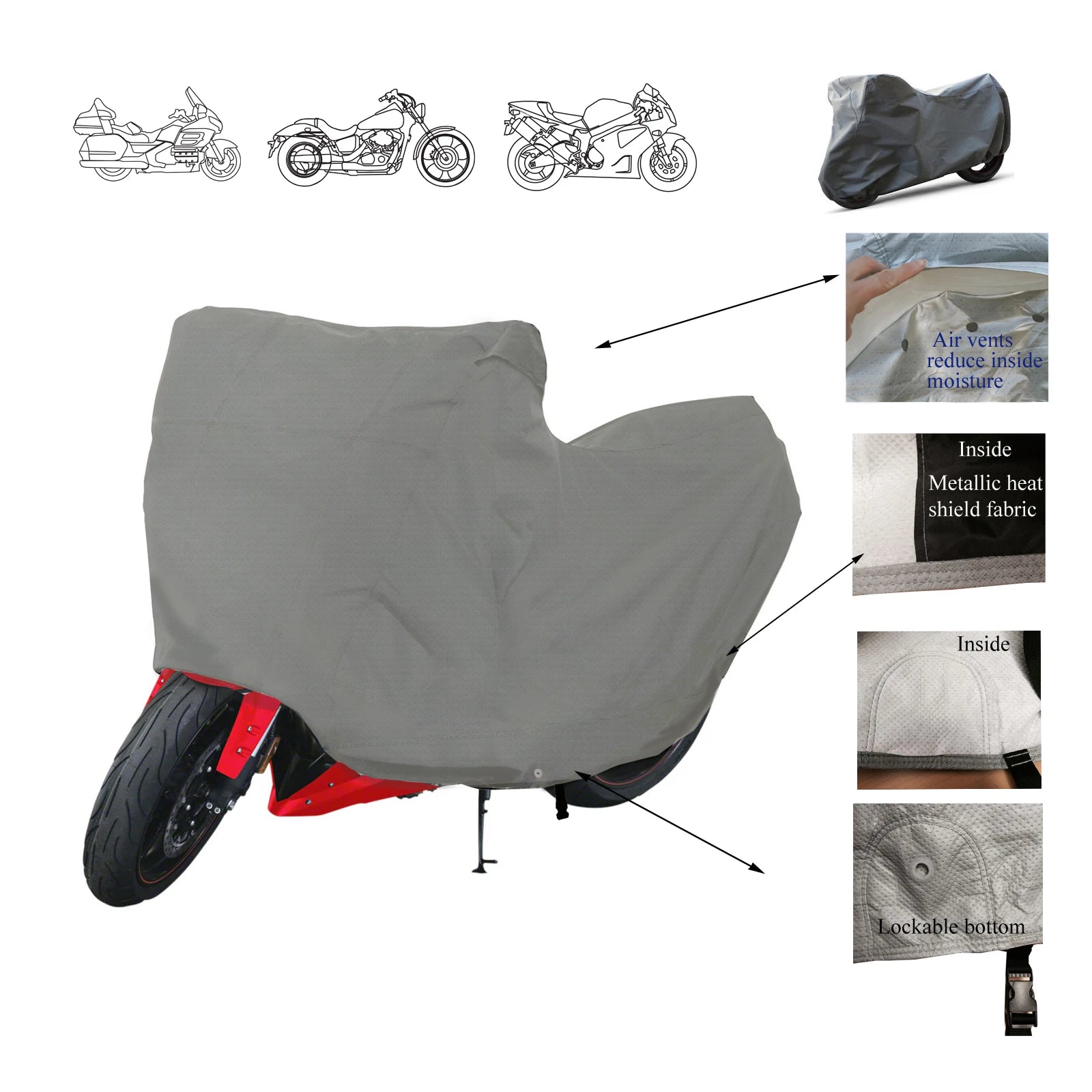 Waterproof Storage Cover for Honda CBR1000RR (2008–2023)