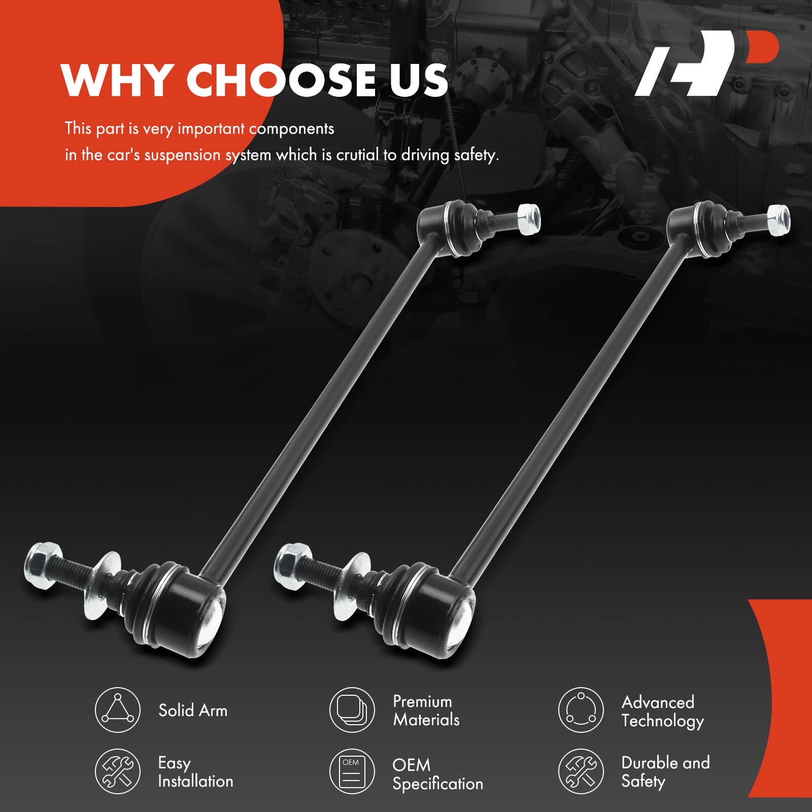 2X Front Sway Bar Links for BMW 1 Series M (2011)