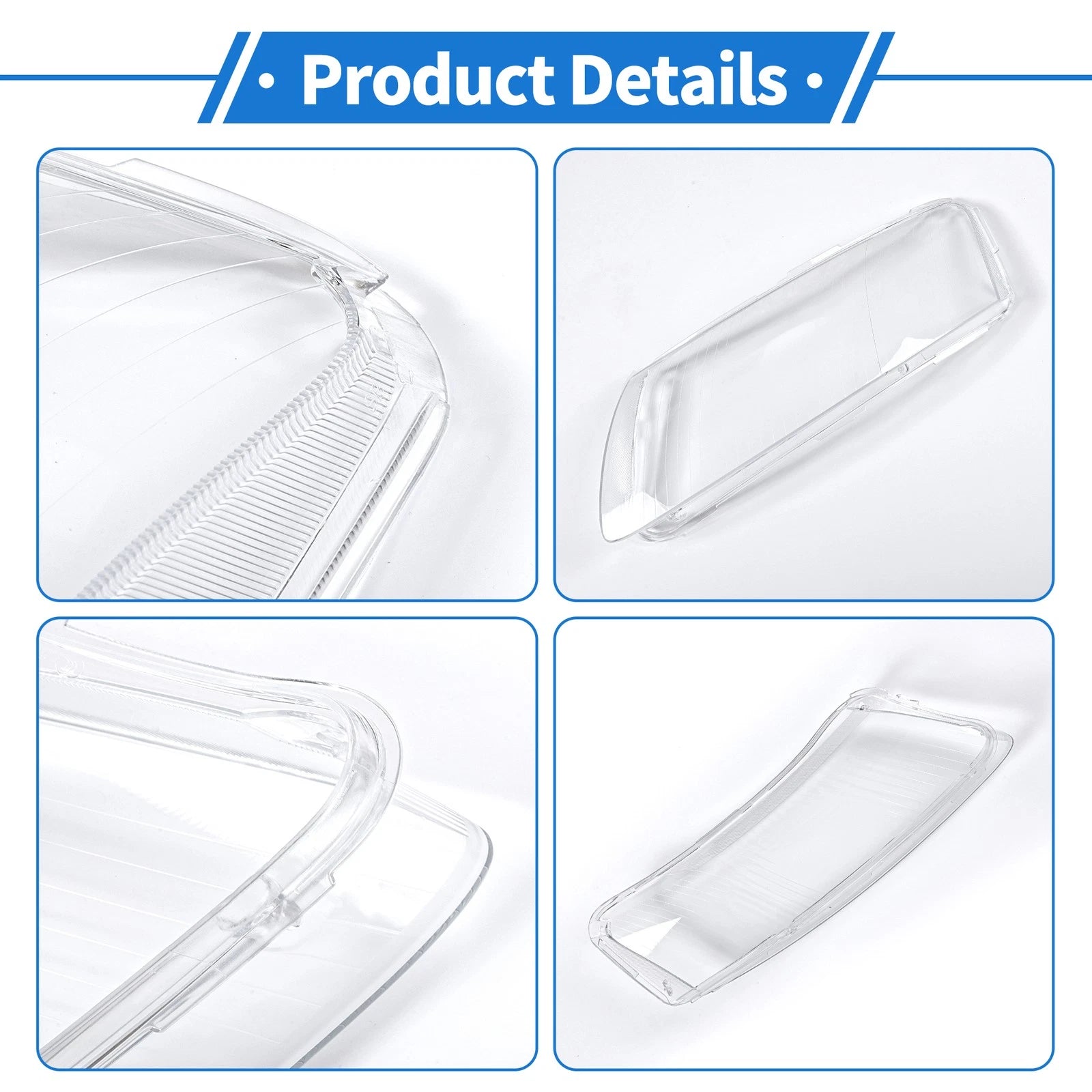 1 Pc Headlight Lens Cover for Audi A6 (2006–2011) Clear