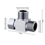 T Connector Water Valve Diverter Brass Chrome G1/2 for Universal