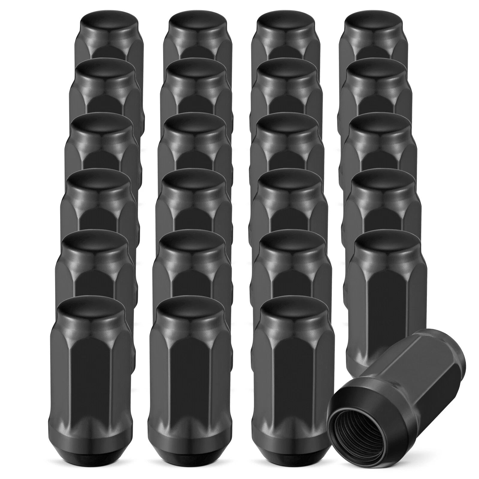 Set of 24 Chrome Bulge Acorn Lug Nuts for Silverado
