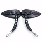 Black Skull Side Mirrors for Harley Super Glide FXE (2006–2017)
