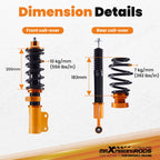 Coilovers Suspension Lowering Kit for Honda Fit (2006–2008)