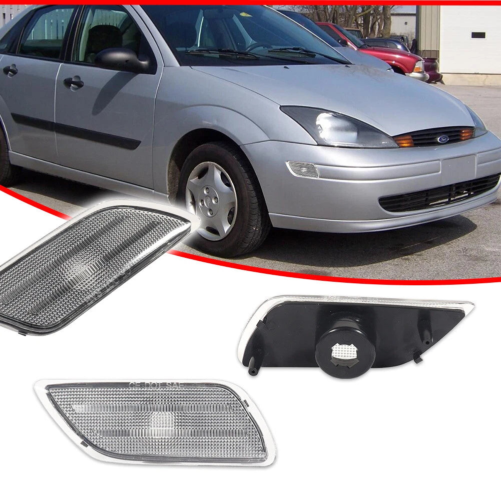 Clear Front Side Marker Light Kit for Ford Focus (2000–2004)