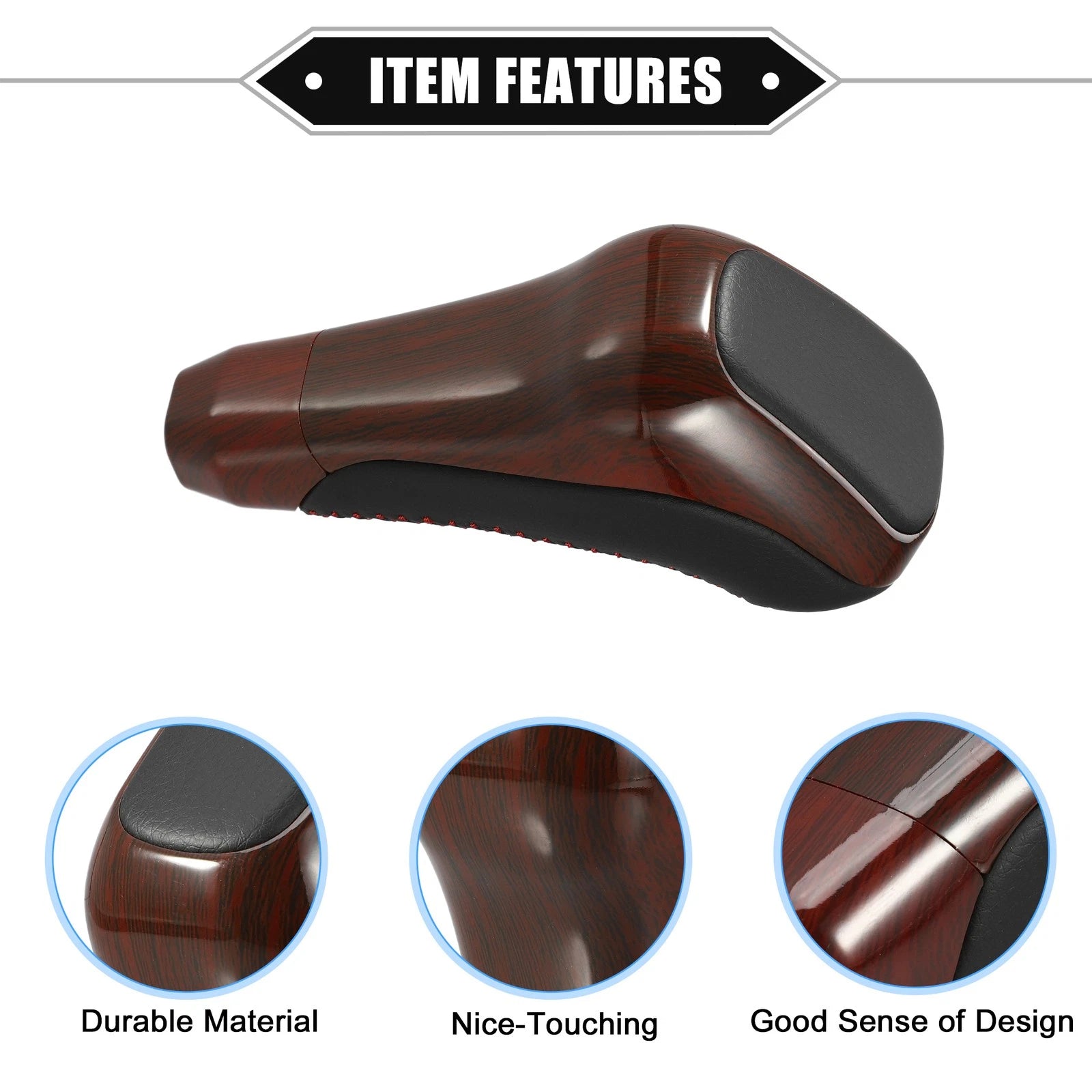 Automatic Gear Shift Knob for Toyota 4Runner (2012–2021) Faux Leather Wood