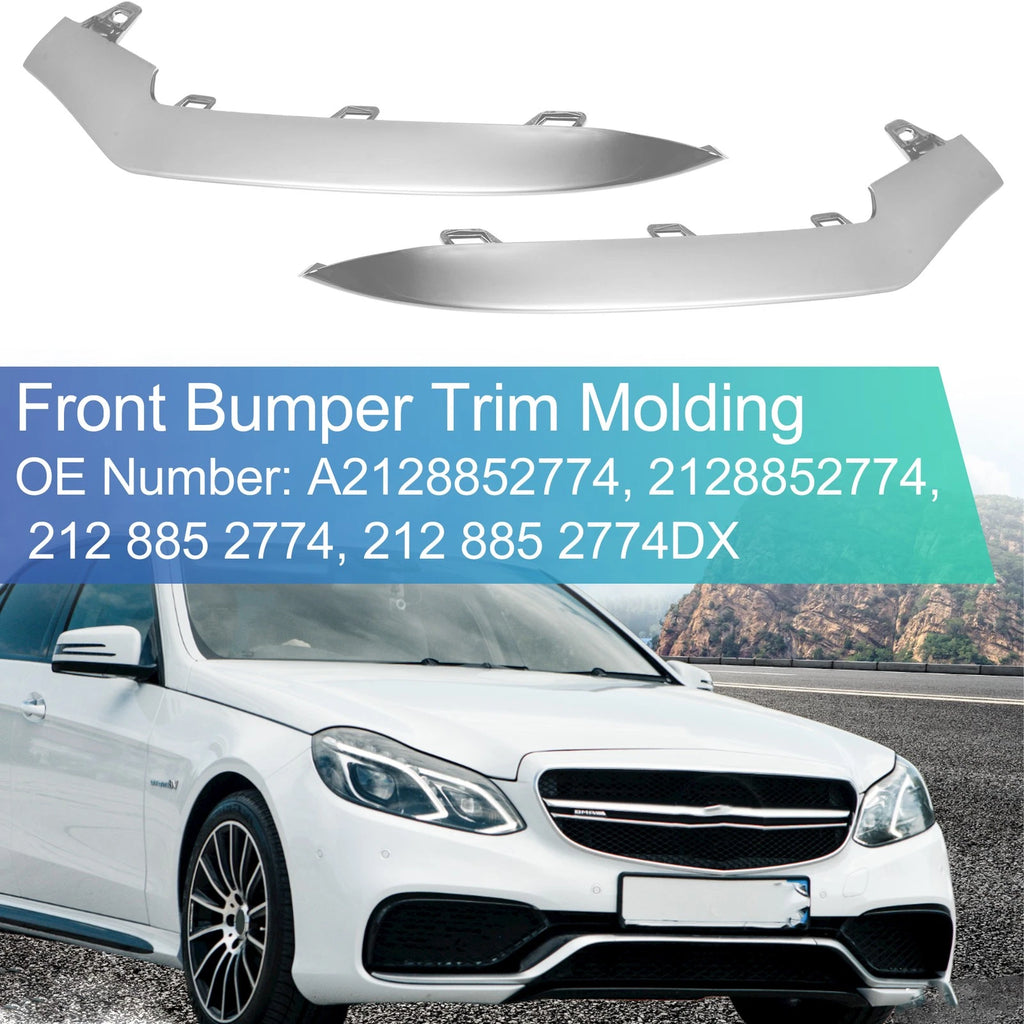 Pair Front Bumper for Mercedes Benz A2128852774 A2128852874 (2012–2018)