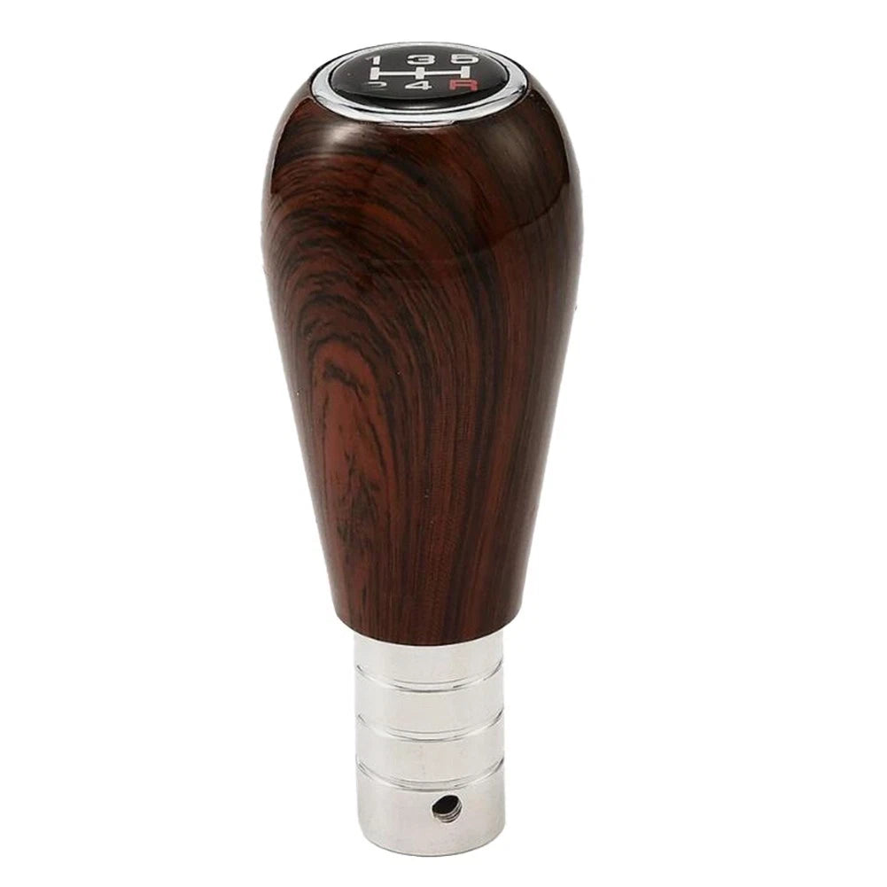 Gear Shifter Knob in Brown Wood Grain for Cars and Trucks (Universal)