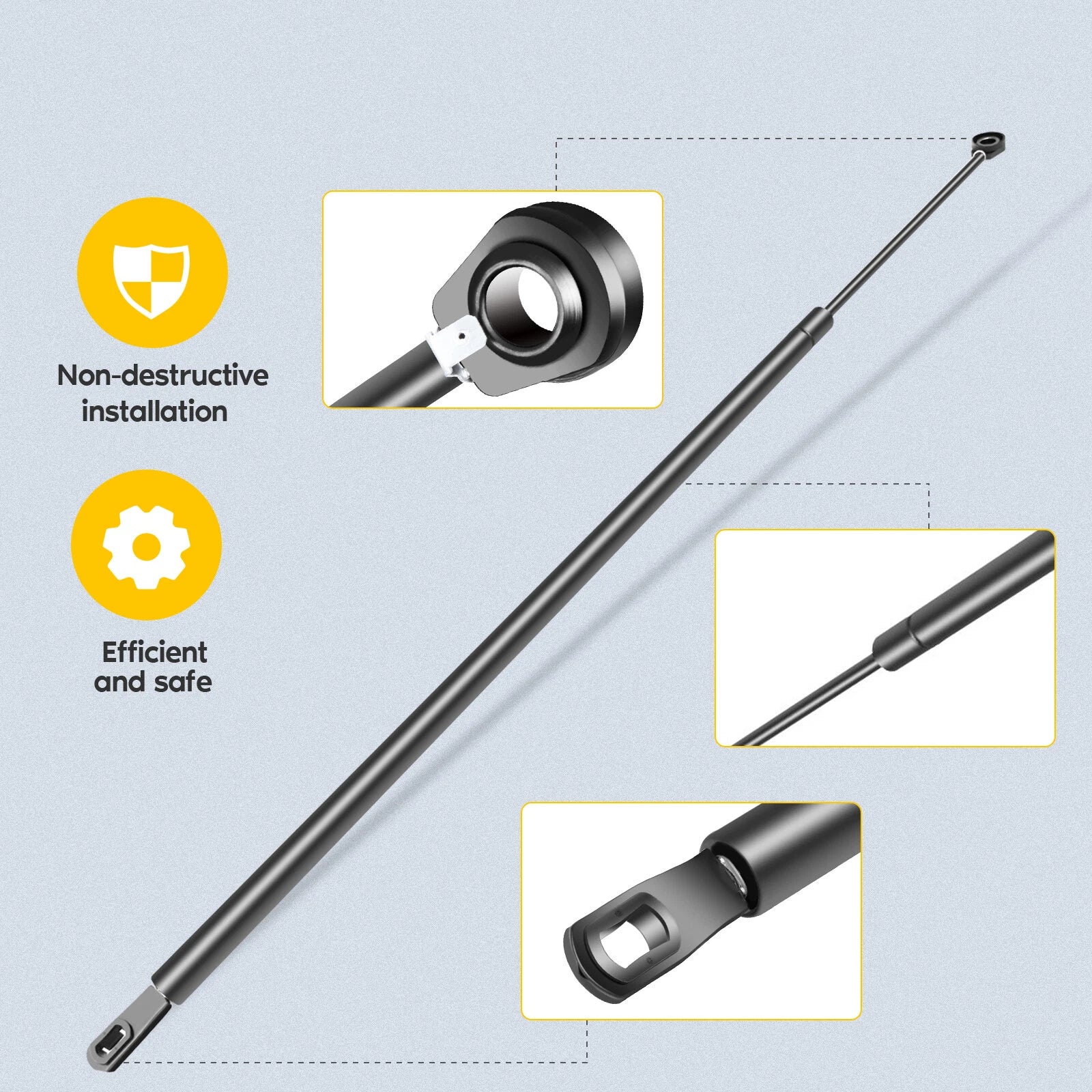 2 Gas Lift Supports for Pontiac Firebird Chevrolet Camaro (1982–1992)