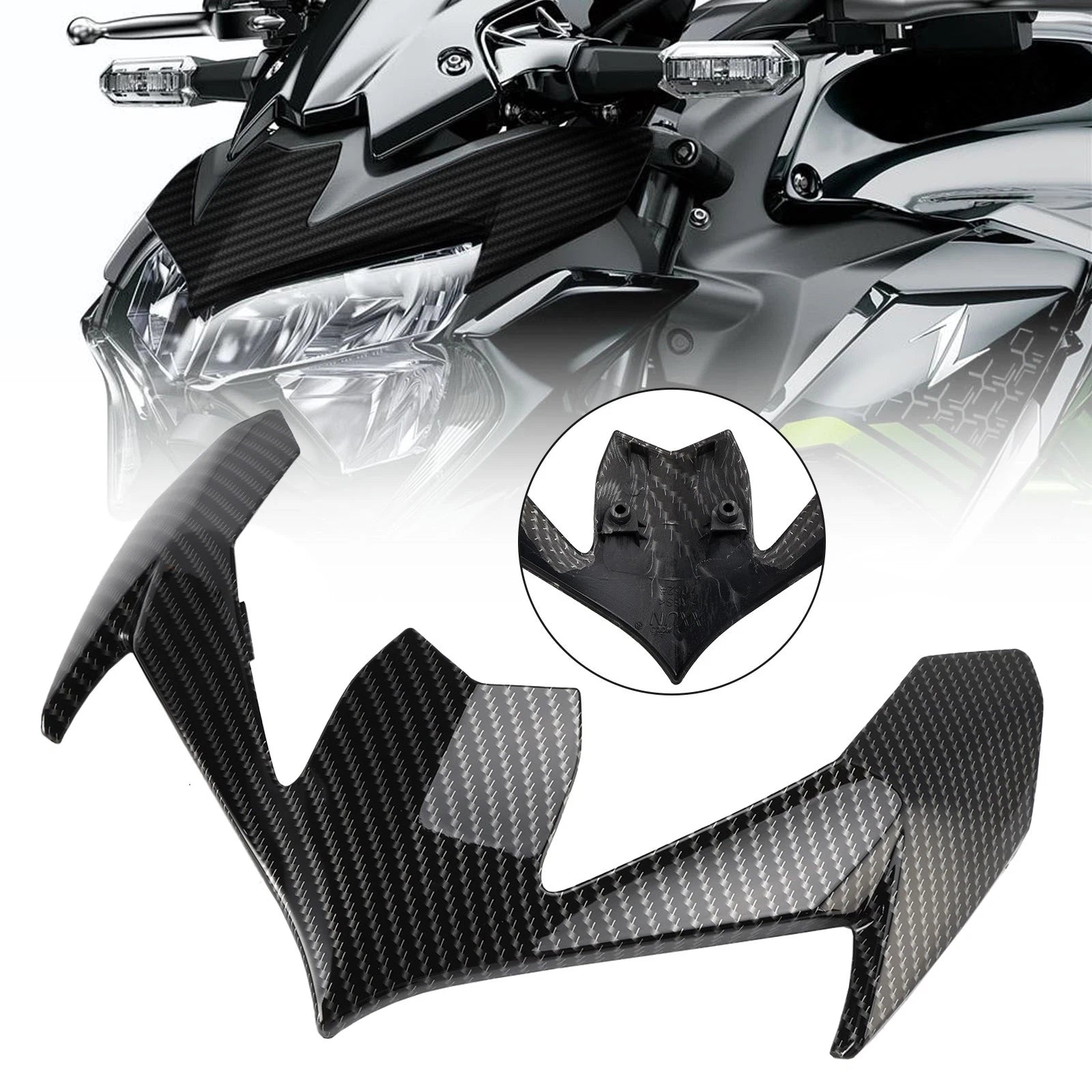 ABS Front Upper Nose Headlight Panel Cover for Kawasaki Z900 (2020–2021)