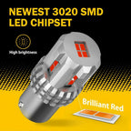 2X 1157 Red LED Brake Tail Turn Signal Light Bulb for Chevrolet (CANBUS)