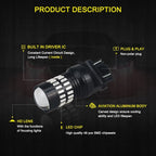 2X 4057R 3157 Red LED Tail Brake Light Bulb for Ford F-150 F-250 F-350 (2002–2017)