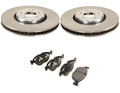 Brake Kit with Front Disc Rotors & Textar Pads for Benz W202 C43 C208 CLK55 AMG (1994–2002)