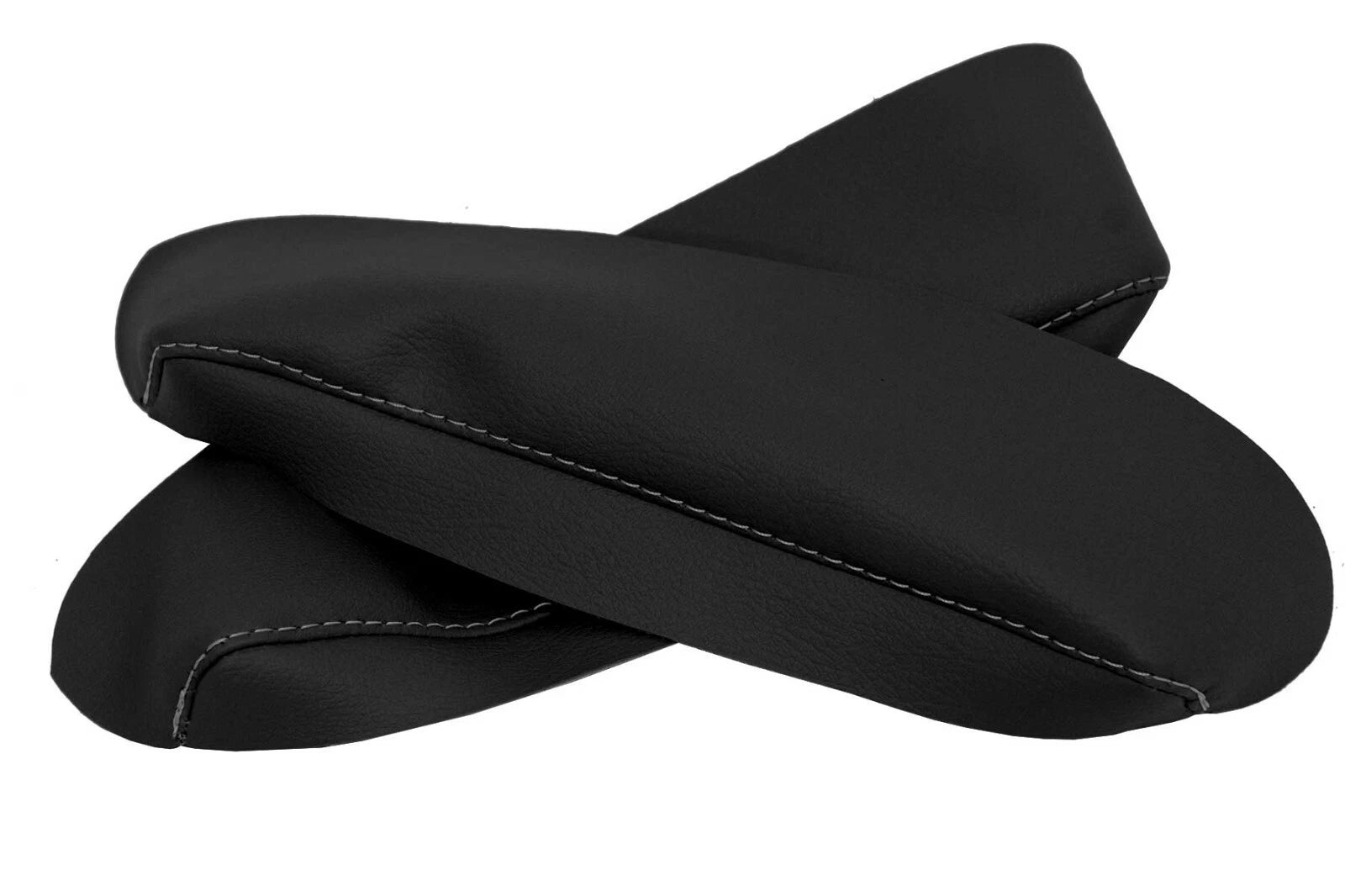 Leather Console Lid Armrest Cover for BMW E38 (1995–2001) Gray Stitch