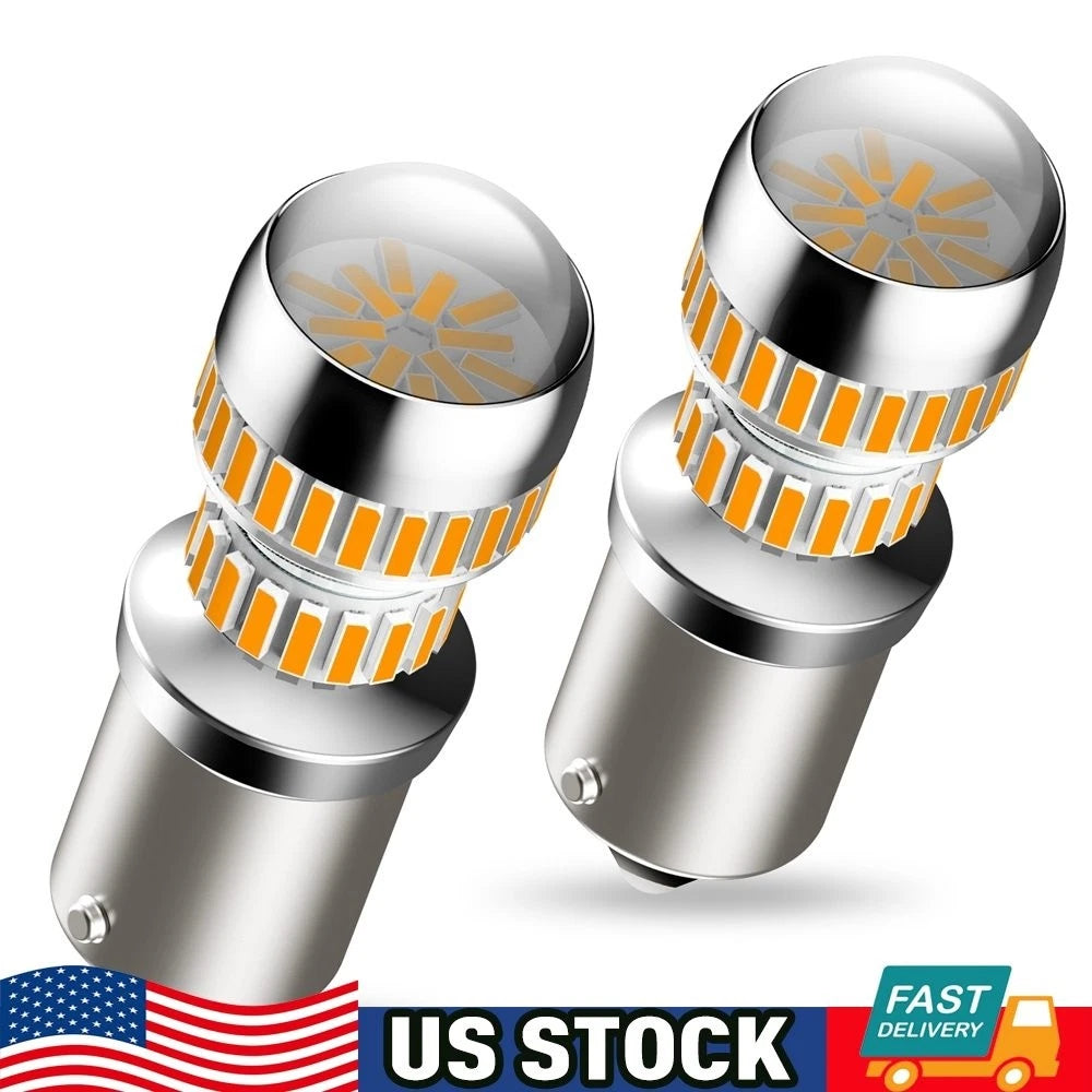 2X 1156 AUXITO 7506 Turn LED Signal Parking Light Bulb Amber Yellow