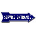 Service Entrance Arrow Sign for Truck Auto Car Parking (Tin Metal)