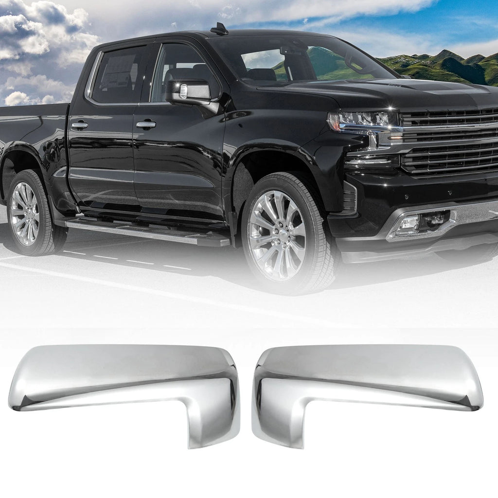 Set of 2 Door Mirror Covers for Chevy Silverado 1500, GMC (726215908947)