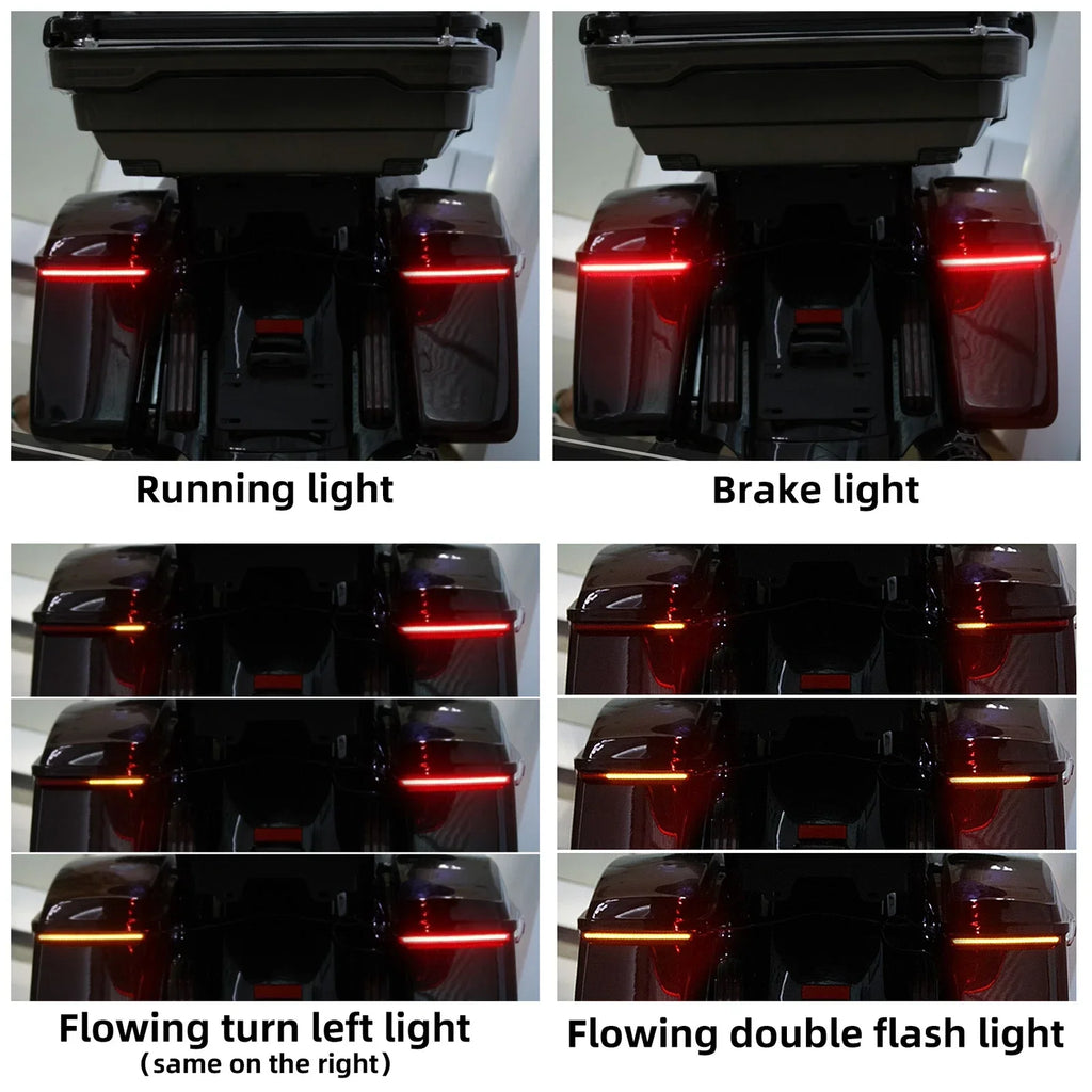 LED Saddlebag Brake Red Lights for Harley Street Road Glide (2014-2024)