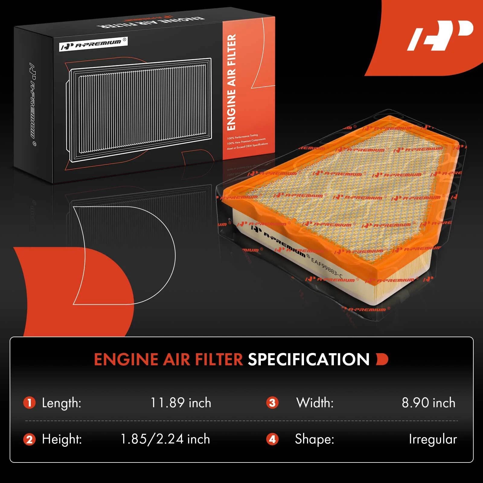 2X Engine Air Filter for Jeep Grand Cherokee (2022-2023)